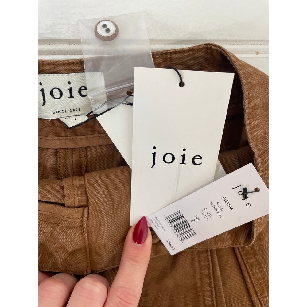 Joie Brown High-Waist Tapered Pants - Picture 7 of 7